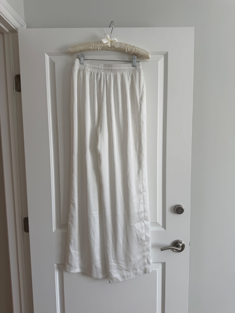 Nwt Misha Evan White Satin Pants - Size Small — image 4 of 4